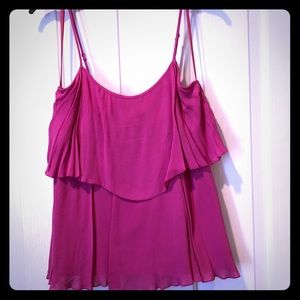 BCBG pink tiered top